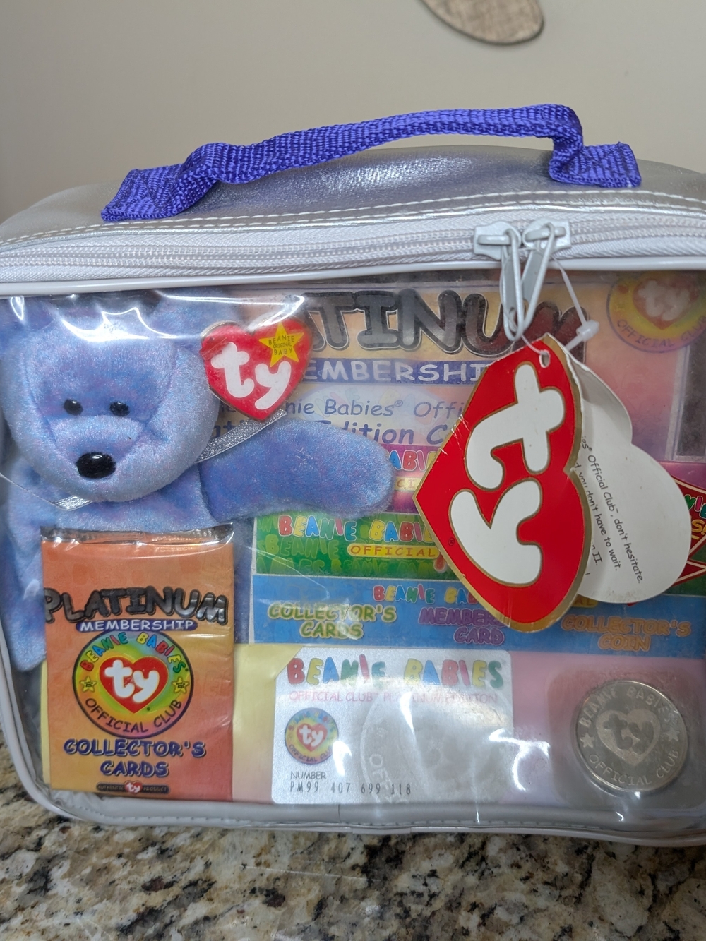 1999 Ty Beanie Baby Platinum Membership Set with Tag